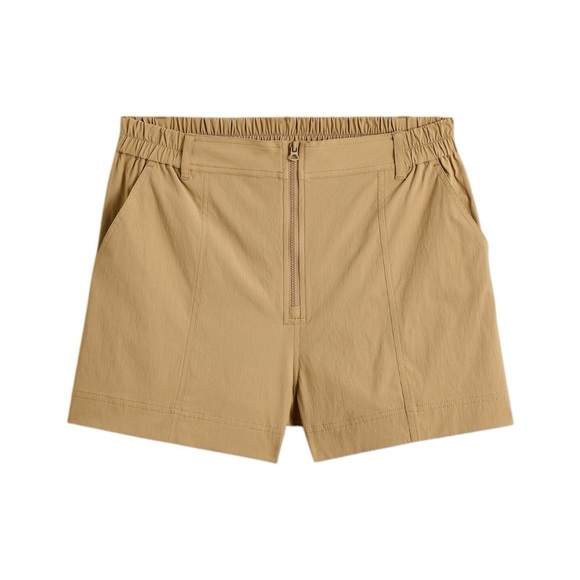 Madewell Shorts Women's Size Extra Small XS Khaki Zip-Front‎ Tapered High-Rise - Picture 1 of 10
